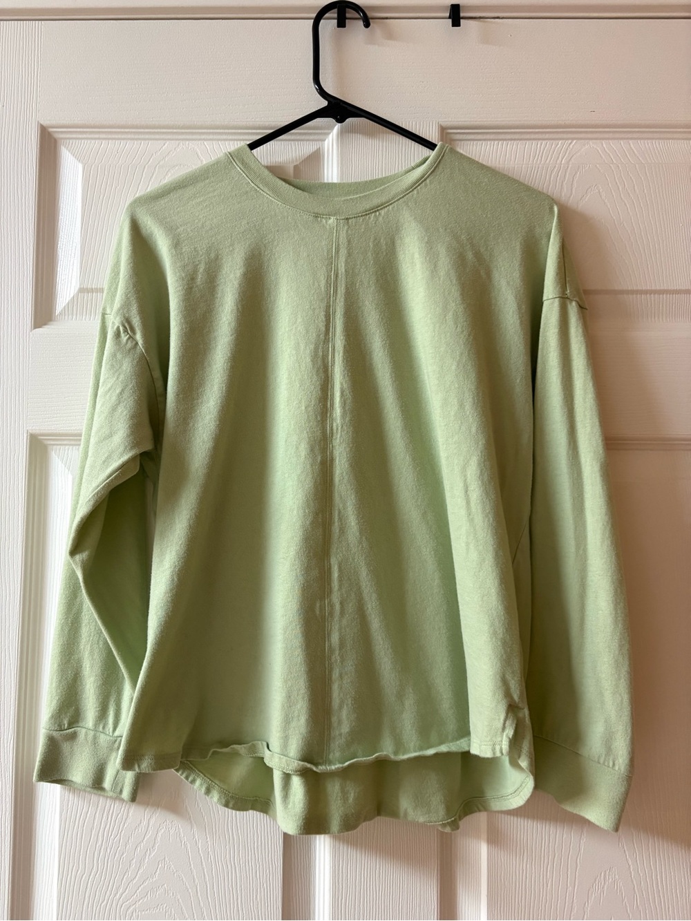 Madewell Light Green Long-Sleeve Crewneck Shirt
